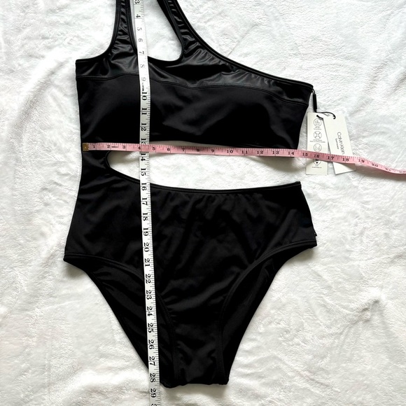 CALVIN KLEIN One-Piece Asymmetrical One-Shoulder Cutout Swimsuit--XL - Picture 16 of 16
